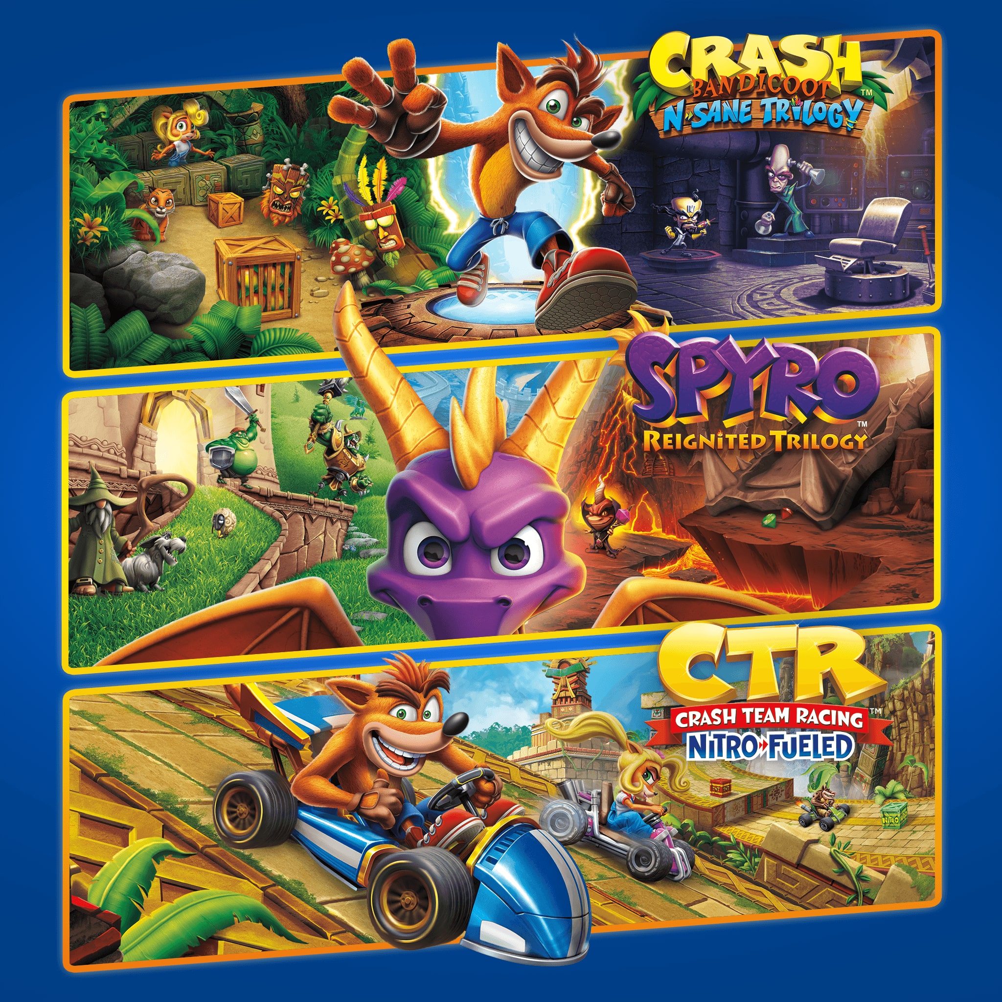 Crash Bandicoot N-Sane Trilogy + CTR Nitro-Fueled + Spyro